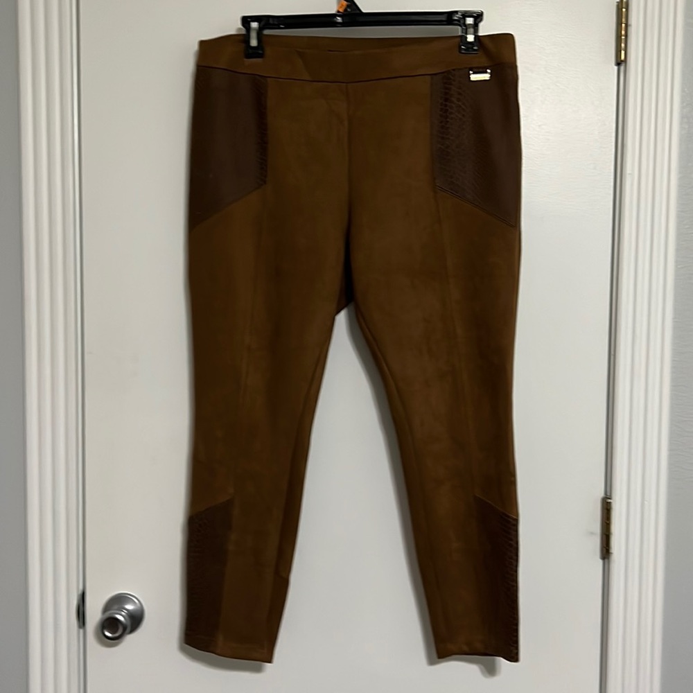 Marc New York suede-look pull-on pants